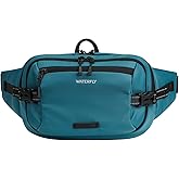 WATERFLY 3L Large Fanny Pack, 180° Opening Hip Pouch with Multi-Pockets, Anti-Theft RFID Blocking Waist Bag for Women Men Traveling Hiking Daily Use