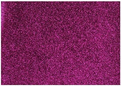 Chunky & Fine Glitter Fabric Sheets x 2 for Hair Bow Making templates and Other Crafts (Fine - Purple)