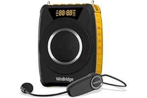 RESPONSEBRIDGE Voice Amplifier with Wireless Microphone Headset – Waterproof Portable Speaker Microphone with TWS Stereo, SOS, Recording – Rechargeable Bluetooth 5.0 PA System for Teachers, Coaches, Tour Guides