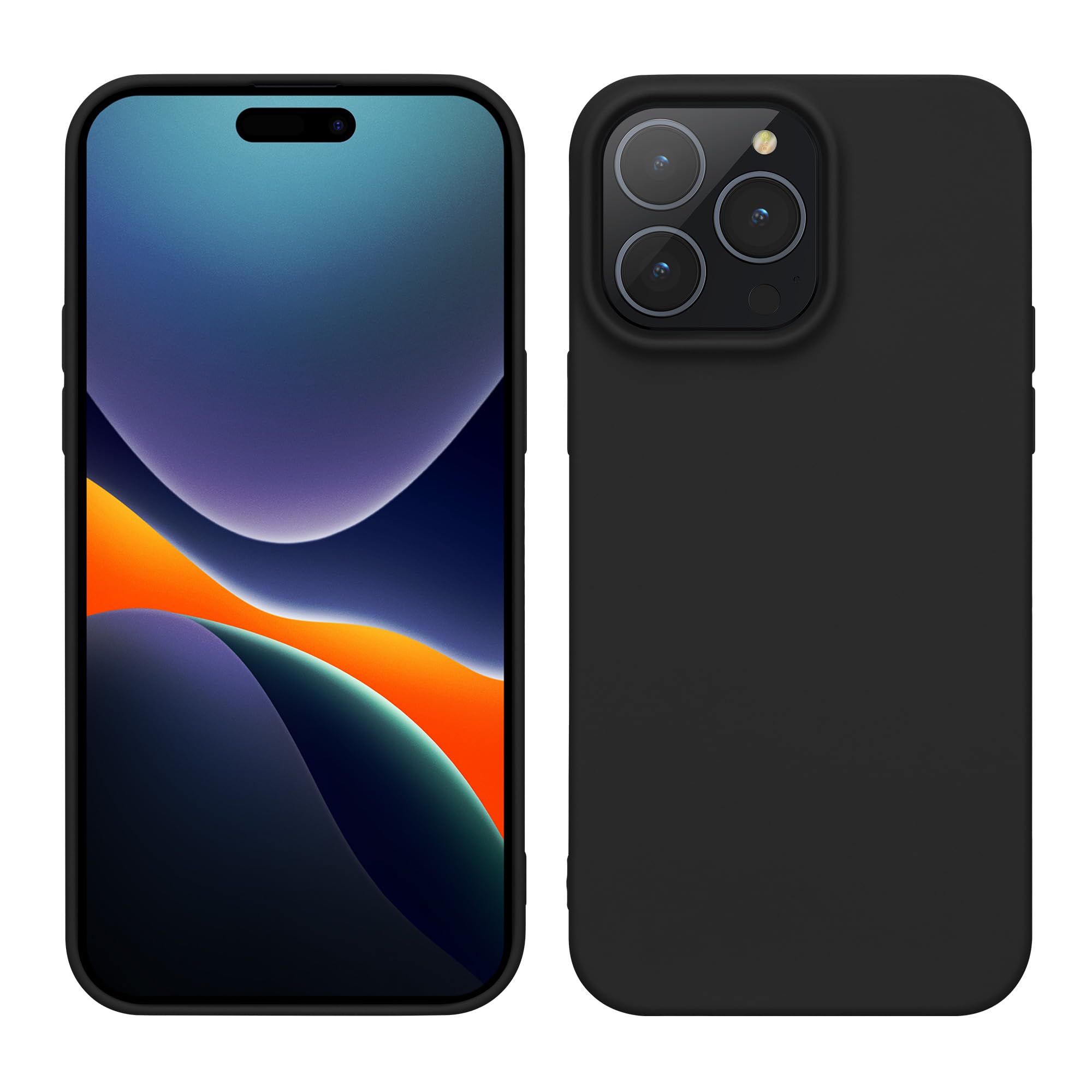 kwmobile Case compatible with iPhone 15 Pro Case - Soft Slim TPU Silicone Phone Cover - Black Matte — image 1