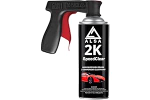 EASY CHROME Genuine Alsa 2K Speed Clear – 2K High Gloss Automotive Clear Coat Spray/Aerosol Can - With spray gun handle