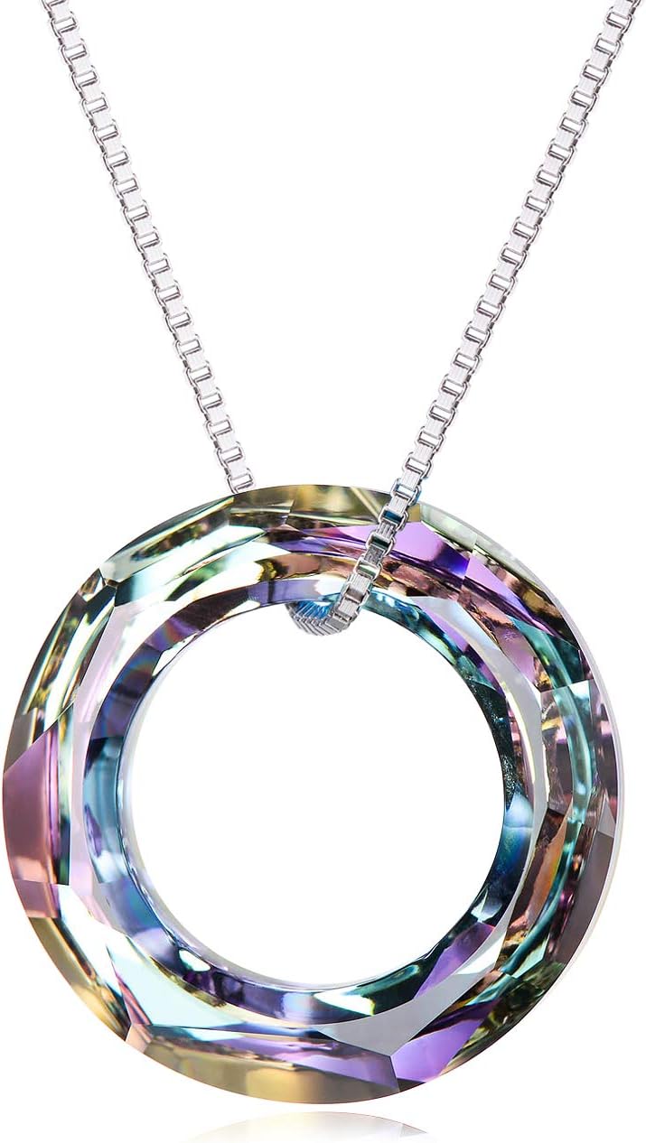 Sponsored Ad – Sterling Silver Eternal Love Necklace with Austrian Crystal, Friendship Wedding Anniversary Jewellery Gifts for Women Girls Wife Mum Girlfriend Best Friend Sisters
