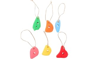 Milisten 6pcs Rock Climbing Keychain Set with Rope, Bright Small Pendant Key Chains for Bags, Climbing Gym