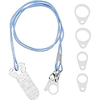 Create idea Hearing Aid Clip Anti-Lost Lanyard Safety Retainer for Adults and Kids with 3 Assorted Sizes Silicone Loops & 1PC