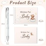 Tenare Baby Shower Guestbook with Pen Bear Theme Wishes for Baby 30 Sheets view 2