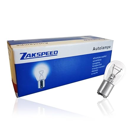 10 x ZAKSPEED Bremslicht Birnen P21W Schlusslicht 12V mit Doppelfaden BA15s Schlusslicht