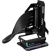 EZDIY-FAB Shield ARGB Upright GPU Mount, PCIe 5.0 Riser Cable, 600mm, Black | 20&deg; Adjustable Angle, Magnetic Base Mount, 120mm Fan-Slot Mount, 5V 3-Pin ARGB Sync, RTX 50 Series, Upright GPU Display