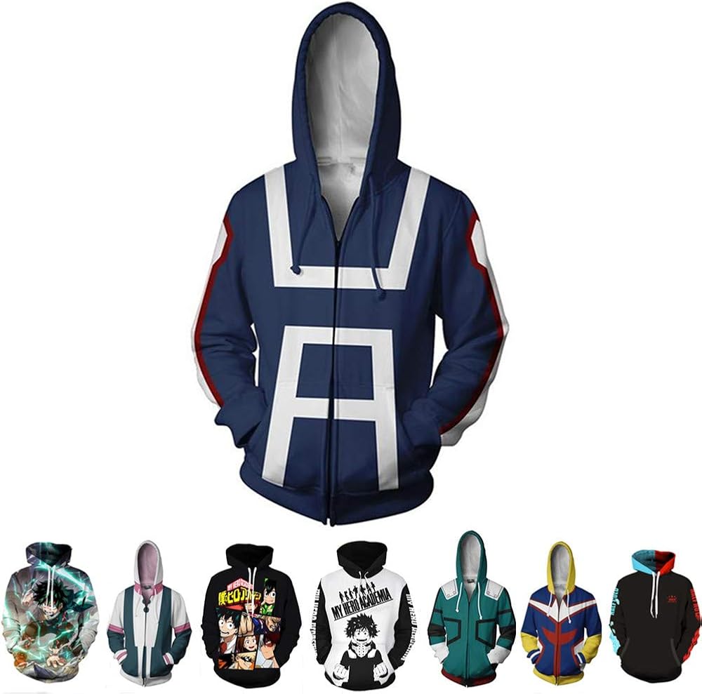 3D Hoodie Boku No Hero Academia My Hero Academia Izuku Midoriya Hoodies Cosplay Costume Training Jacket Unisex