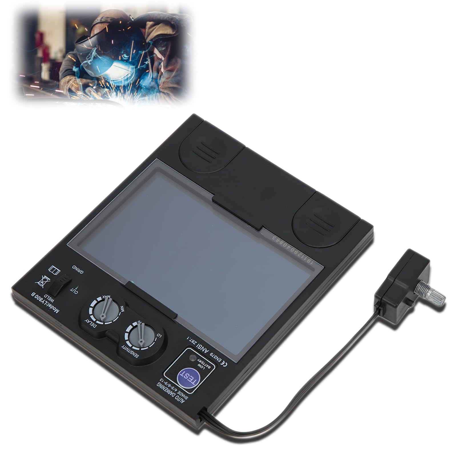 Solar Auto Darkening Welding Lens Filter for Helmets, UV Protection, Durable Lightweight Cover Accessory