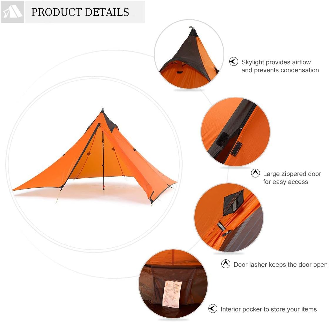 1 person trekking pole tent
