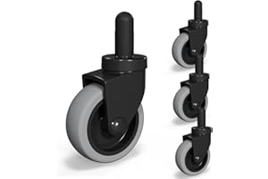 AAGUT Mop Bucket Wheels Replacement 3", Non-Marking TPR Castors Compatible with Rubbermaid Models 7570-L2, 7571,7580,7581,7582 7583, Set of 4