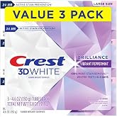 Crest 3D White Brilliance Vibrant Peppermint Teeth Whitening Toothpaste, 4.1 Ounce (Pack of 3)(Packaging May Vary)