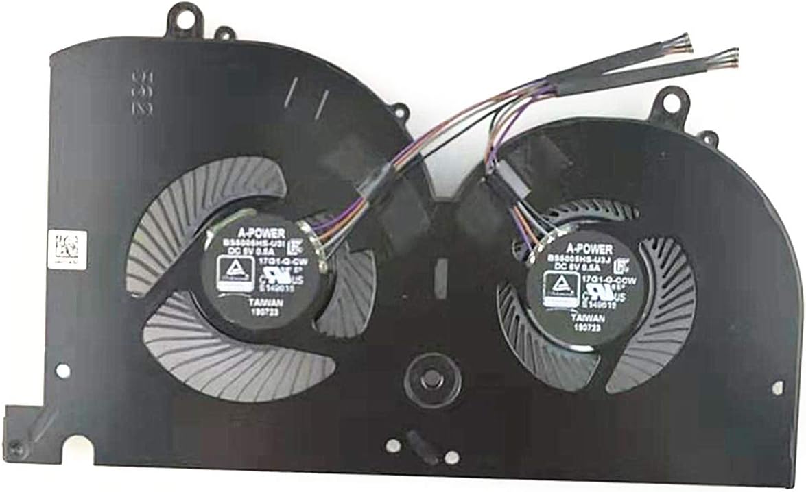 HK-PART Fan Replacement for MSI GS75 P75 MS-17G1 MS-17G2 Stealth Series Gpu  Cooling Fan 4-Pin DC 5V 0.5A Electronics avenueeventgroup.com