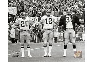 LEGENDS GALLERY Pittsburgh Steelers Terry Bradshaw Franco Harris and Rocky Bleier During S. B. IX In 1975 8x10 Photo, Picture