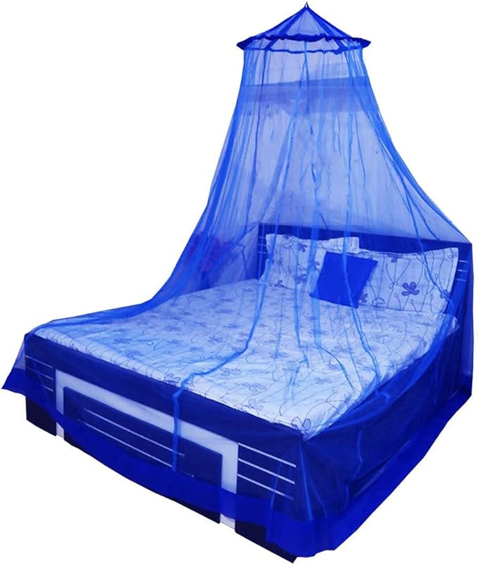 PreGen Polyester King Size Double Bed Round Ceiling Mosquito Net