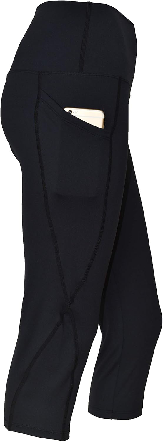 Private Island Women UPF 50+ Beach Capri Shorts Pants Swimsuit Side Pockets Bathing Swim Rash Guard Bottom: Clothing