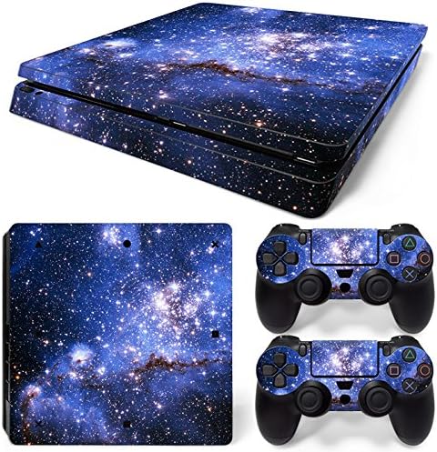 MODFREAKZ™ Console and Controller Vinyl Skin Set - Blue Star Rock for PS4 Slim