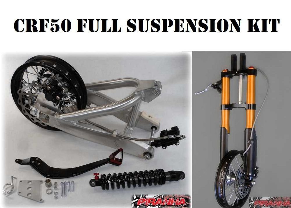 Piranha Full Suspension kit with Forks Rear Shock swingarm Brakes