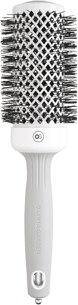 Olivia Garden Expert Blowout Shine Ceramic Round Brush 45 White Grey view 3