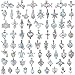 SHUHONEY 20PCS Pearl Cage Pendants for Jewelry Making Aromatherapy Essential Oil Diffuser Lockets DIY Necklace & Bracelet Charms Bulk Bead Cages for 7-8mm Pearls Gifts for Women (Rhodium Plated)