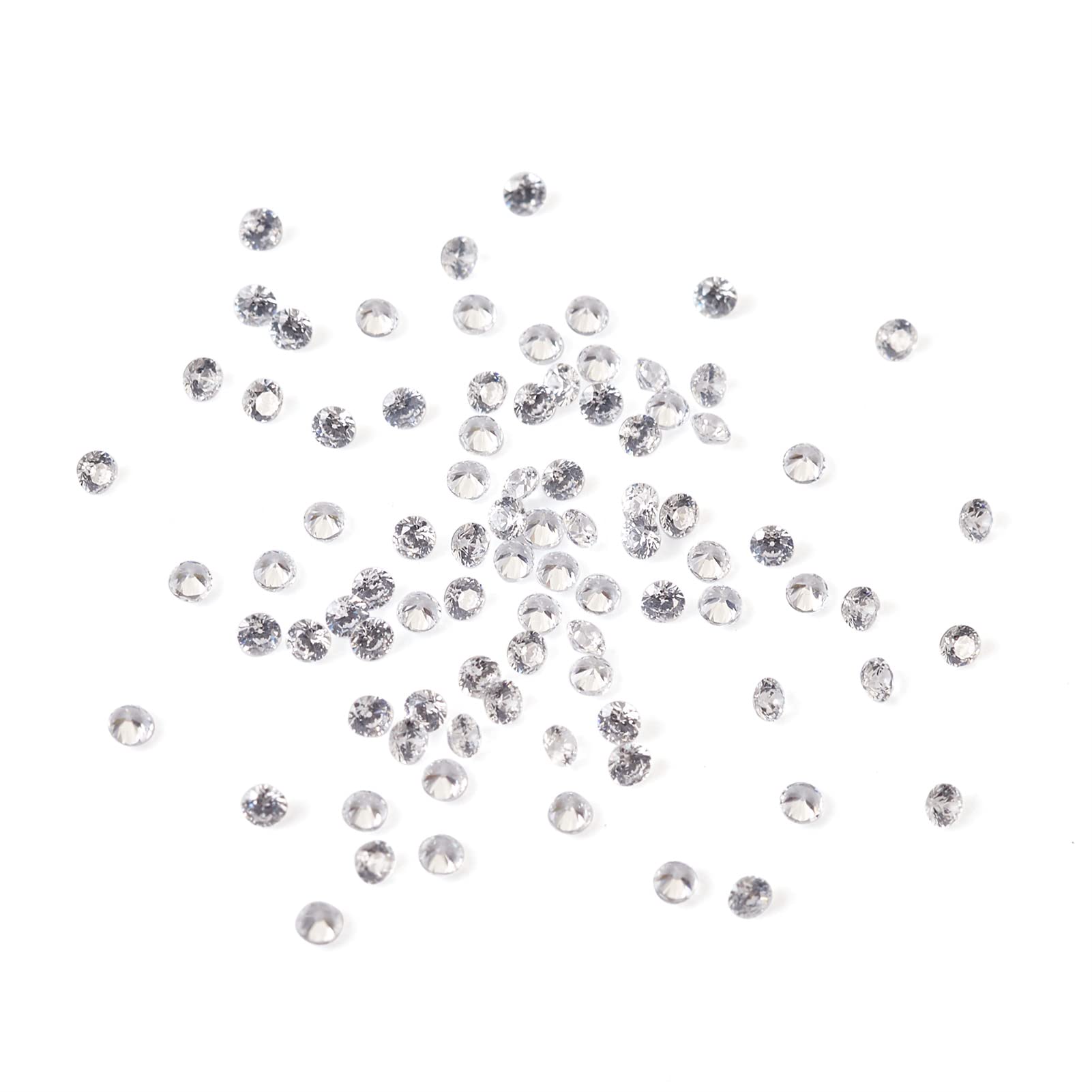 Craftdady 1000pcs Clear Cubic Zirconia 1mm Mini CZ Rhinestone Bulk Loose Stone for Jewellery Making Repairing — image 1