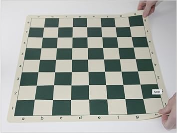 Gambol Vinyl Chess Board,55mm x 55mm(Green)
