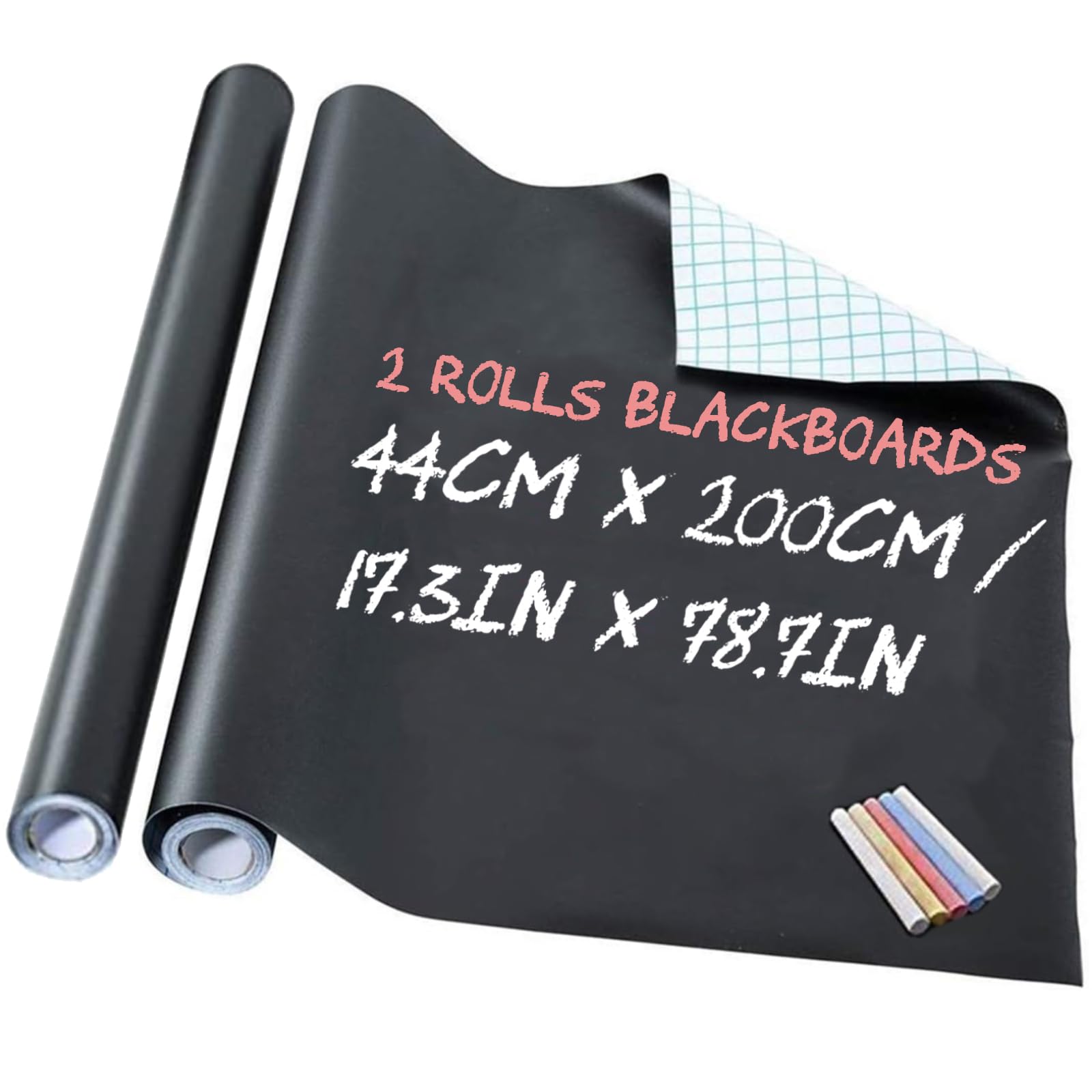 Blackboard Chalk Board Wall Sticker Wrapping Paper 43cm x 200cm for Home School Office