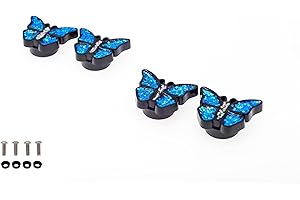 CREATHOME FD&D Multiple Use Shining Screw Cap, Blue Butterfly Pattern with M6 Machine Screw
