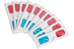 SSEDEW 10 Pcs Universal Paper 3D Glasses View Anaglyph Red/Blue 3D Glasses for Movie Video
