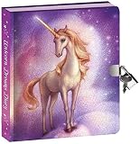 Toy Peaceable Kingdom Unicorn Dreams Invisible Ink Pen 6.25" Lock and Key, Lined Page Diary for Kids Book