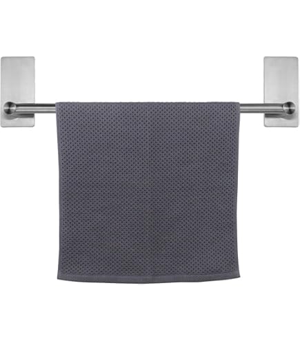 DcIustfHE Light Natural Marble Towel Rack, Bathroom Towel Rails Set Wall Mounted, Toilet Paper Holder, Towel Holder, Towel Bar/Shelf Rod 40Cm