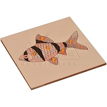 Kidken Montessori Fish Puzzle for Kids Early Educational Toy Gift