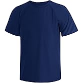 Somaibo Boys Rash Guard Shirts Short Sleeve Quick Dry Swim Shirts UPF 50+ for Kids Athletic