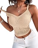 CHICME Lace Bralette for Women Sexy Spaghetti Strap
