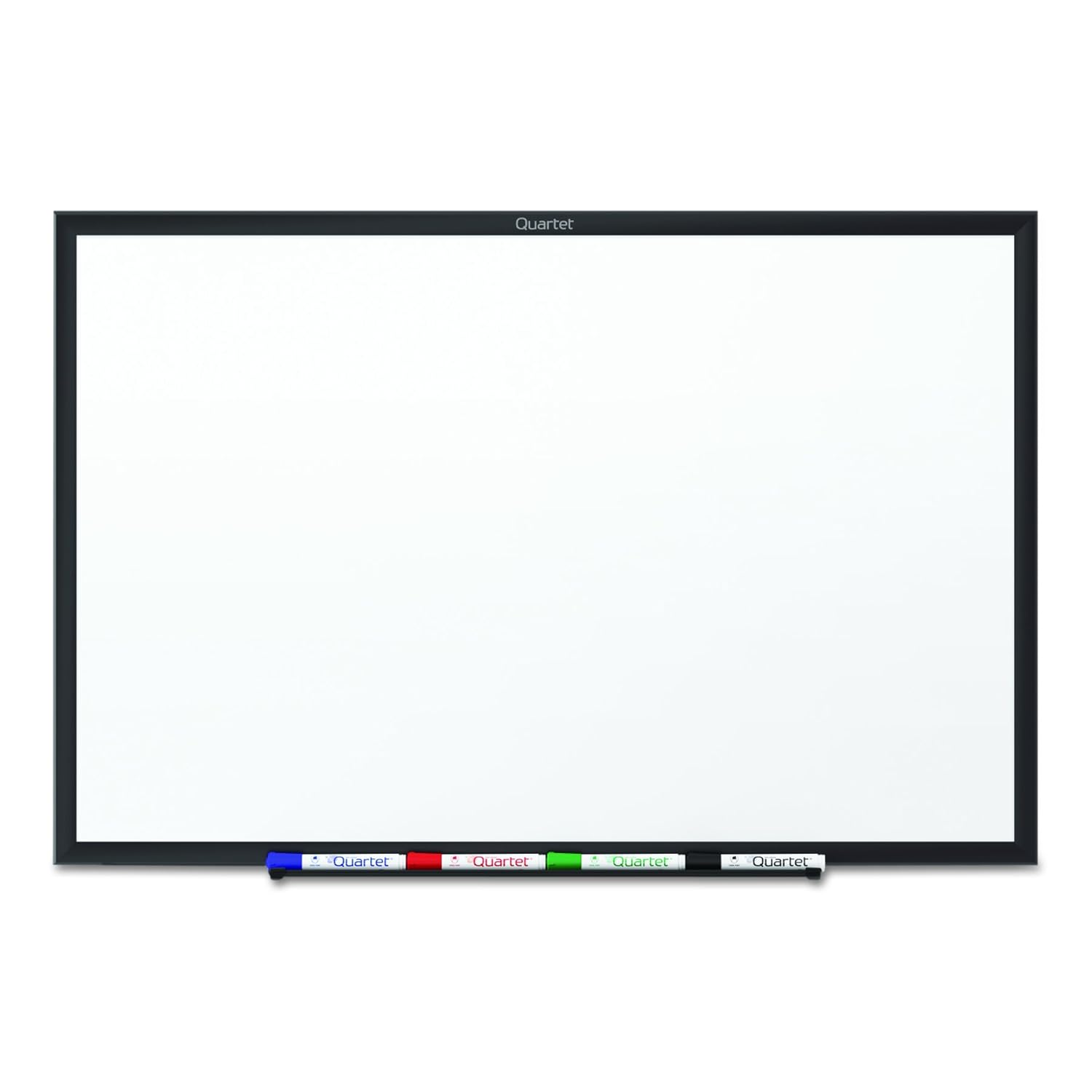 Quartet 6' x 4' Whiteboard, Standard, Aluminum Frame, Black (S537B