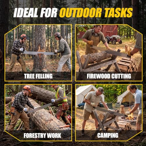 Chumia 2-man Crosscut Saw, 3.6 ft Manual Logging Hand Saw, Heavy Duty photo 11
