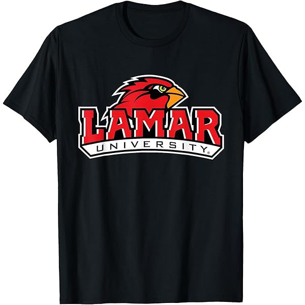 Lamar University Cardinals Arch Campus T-Shirt - Officially Licensed, Red Heather