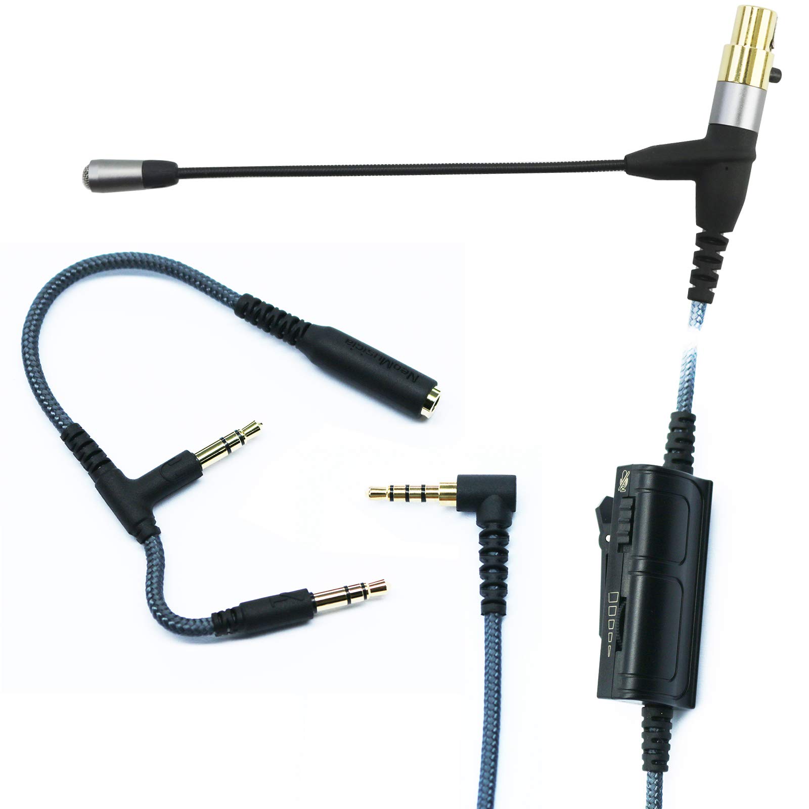 ABLET Boom Microphone Cable Compatible with Headphones AKG K240, K240S, K240MK II, Q701, K702, K271s, K271 MKII, Boompro Gaming Mic Compatible with Controller PlayStation PS4 or Xbox One, PC (150CM)