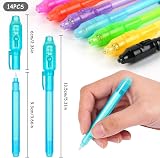 OFFCUP Invisible Ink Pen 14pcs UV Light Spy Pen Secret Message Kids view 2