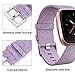 QIBOX Bands Compatible with Versa, Woven Fabric Wrist Strap Watch Special Edition Replacement Bands Classic Square Stainless Steel Buckle Compatible with Versa Smart Watch