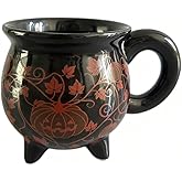 HOPOYGOS Ceramic Cauldron Mug - 12 oz Witches Brew Themed Coffee Cup, Microwave & Dishwasher Safe, Unique Magic Potion Mug for Tea, Coffee, Hot Chocolate, Fun Gift for Witchy & Fantasy Lovers
