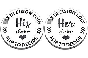 AISEAVRIL CADEAU Funny Gifts for Women Men Valentines Day Gifts for Him Her Boyfriend Girlfriend Decision Coin Gifts for Husband Wife Bridal Bride Couples Gifts Wedding Gifts Engagement Birthday Anniversary Gag Gifts