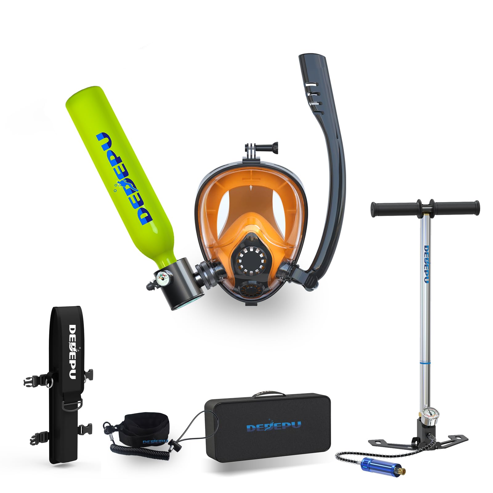 Photo 1 of DEDEPU mini Scuba Tank with Pump DOT Certification 0.5L Scuba Diving Tank 5-10 Minutes Dive Tanks Lung Tank with mask