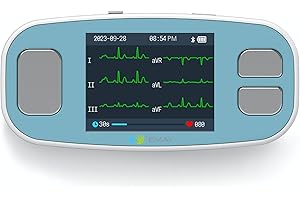 EMAY 6L Portable ECG Monitor | Record ECG and Heart Rate in 6 Channels | Compatible with Smartphone and PC | No Subscription 