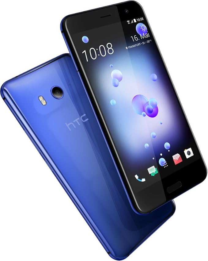 HTC U11 Smartphone (13,97cm (5,5 Zoll), 16 MP Frontkamera, 64GB Speicher, Android) Sapphire Blue, mit Amazon Alexa
