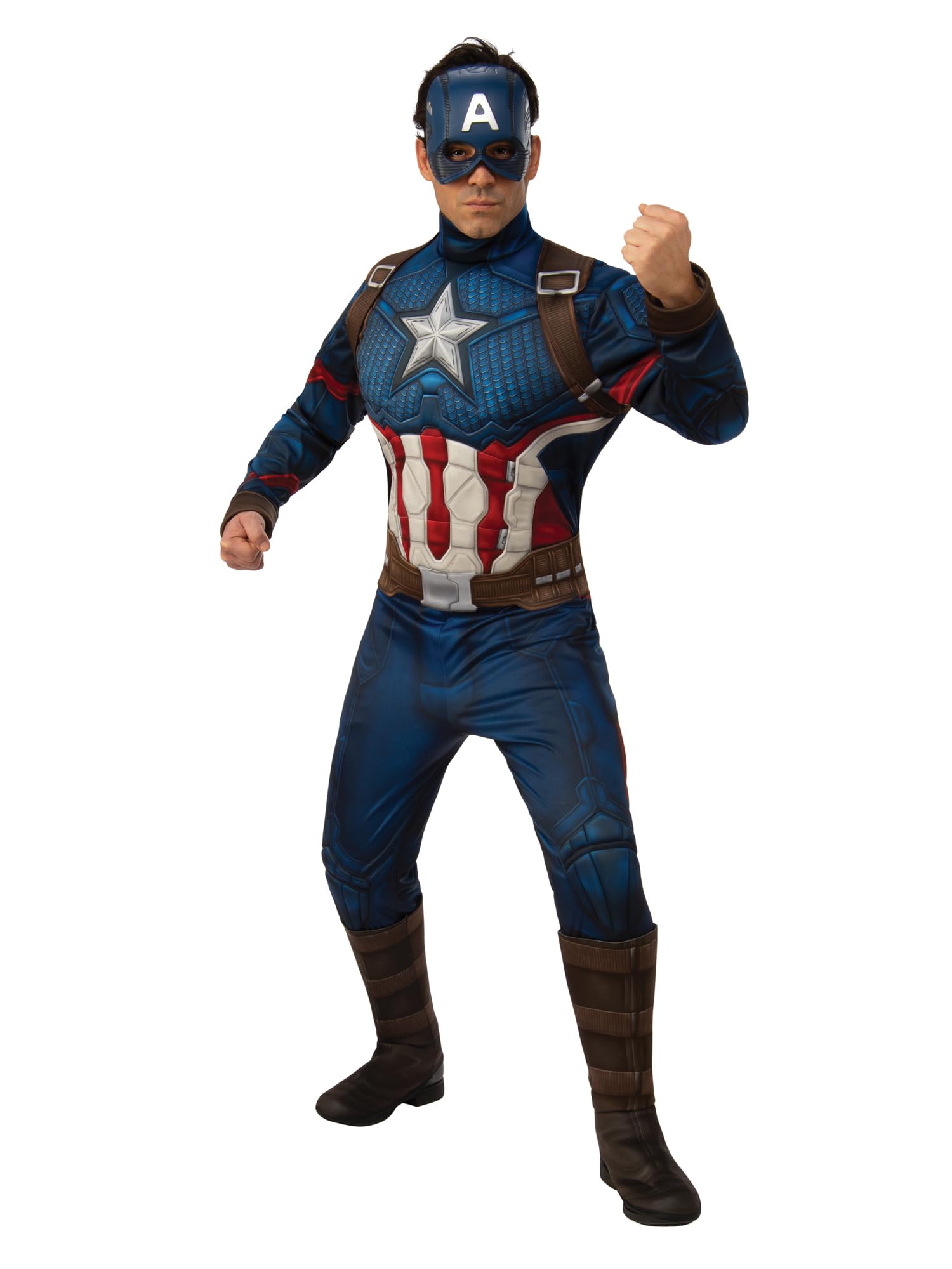 Rubies Official Avengers Endgame Captain America, Deluxe Adult Mens Costume - Size Standard/Medium Halloween