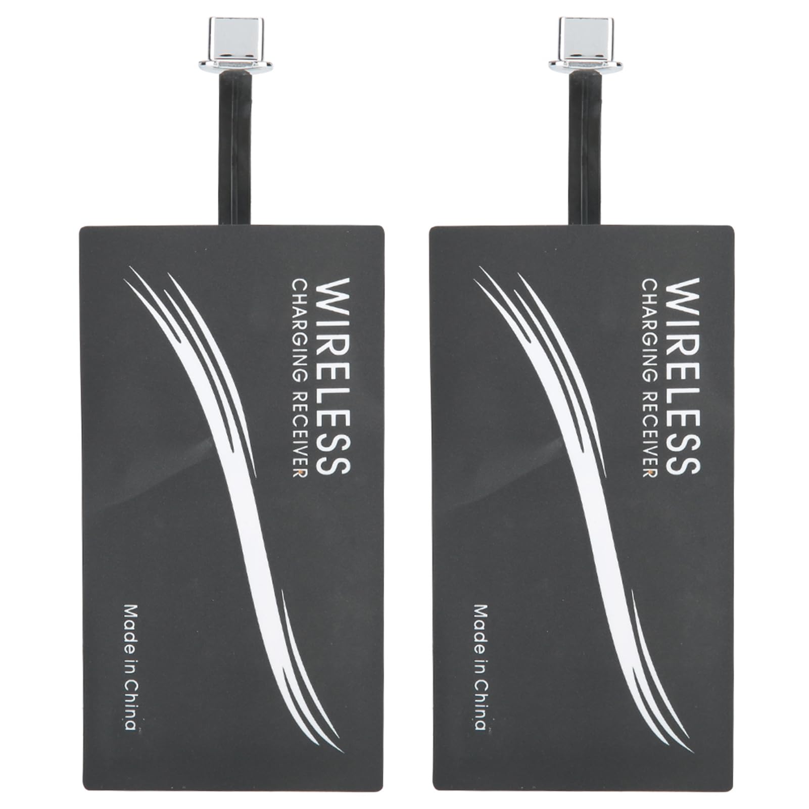 Qi Adapter Type C Wireless Charging Receiver, 2PCS Universal Charging Pad Adapter Wireless Charging Chip Mobile Phone Sticker Charging Receiver