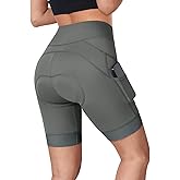 BERGRISAR 4D Padded Bike Shorts Women Cycling Shorts with Pockets Bicycle Biking Shorts