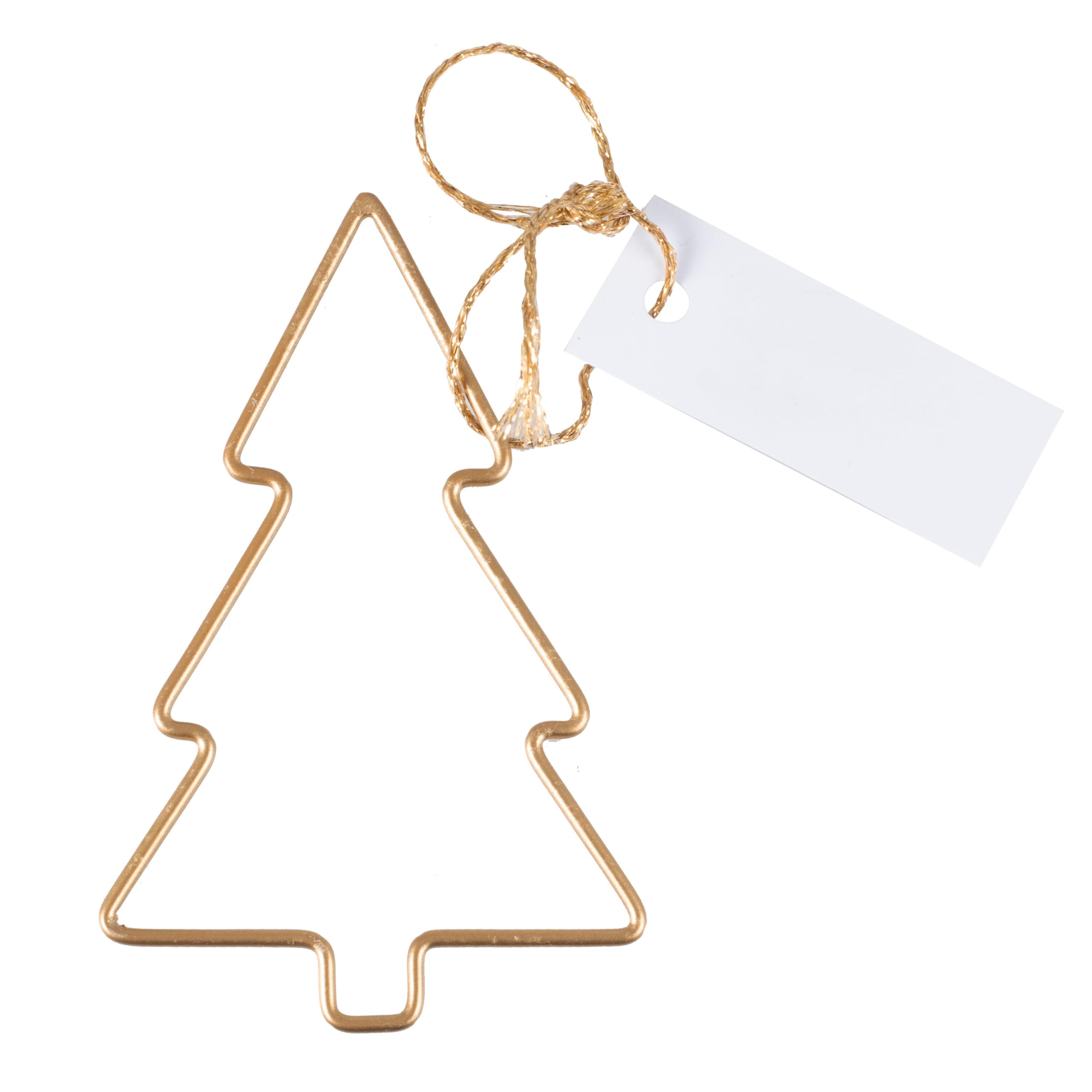 Ginger Ray Contemporary Gold Wire Tree Christmas Place Card Name Holder with Tags Pack of 4, RUS-157