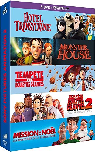 Coffret Animation 5 Dvd - Hôtel Transylvanie + Monster House + Tempête De Boulettes Géantes + Tempête De Boulettes Géantes 2 + Mission : Noël, Les Aventures De La Famille Noël - Dvd + Copie Digitale